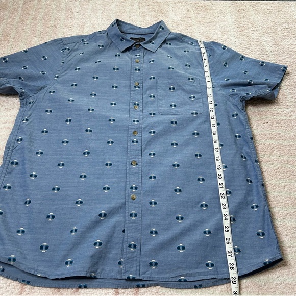 Pendleton Blue Short Sleeve Button Down Shirt Southwest Print 100% Cotton SZ XL - Picture 8 of 8